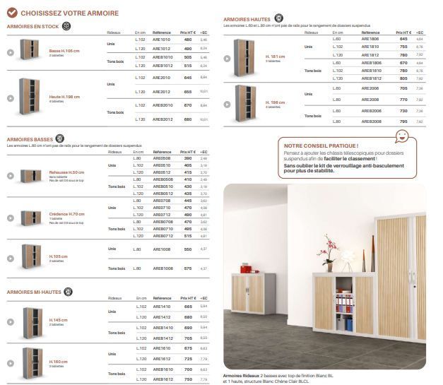 Armoire de rangement à rideaux métalliques - monobloc métallique avec rideaux PVC M1, 7 hauteurs et 4 largeurs disponibles_3
