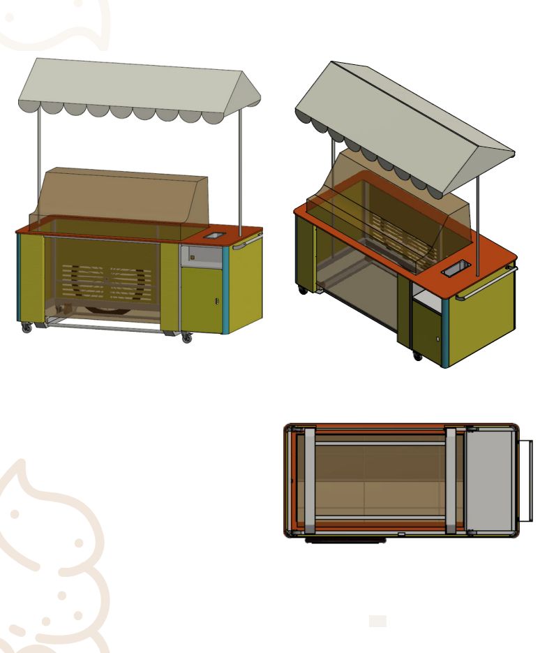 Charrette Chariot à Glace IARP Delight Gelato Cart avec Vitrine Réfrigérée Delight 7_3