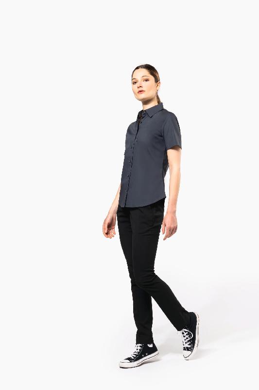 Chemise de travail femme manches courtes - coton/élasthanne stretch - Réf : K532_3