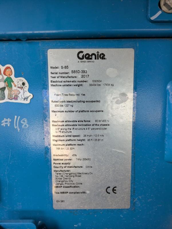 Nacelle telescopique GENIE s85 occasion_3