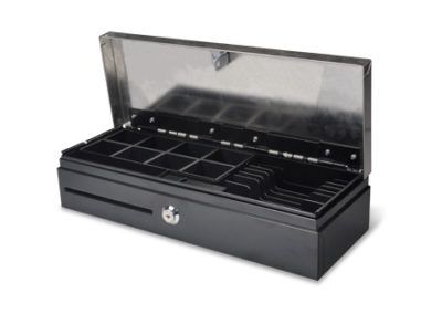 FT460 - Tiroir caisse Oxhoo avec monnayeur et couvercle - Dimensions 460 x 170 x 100 mm - Ouverture manuelle ou électrique_3