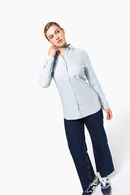Chemise écoresponsable délavée en coton twill femme - Réf: KNS501 - Kariban_3