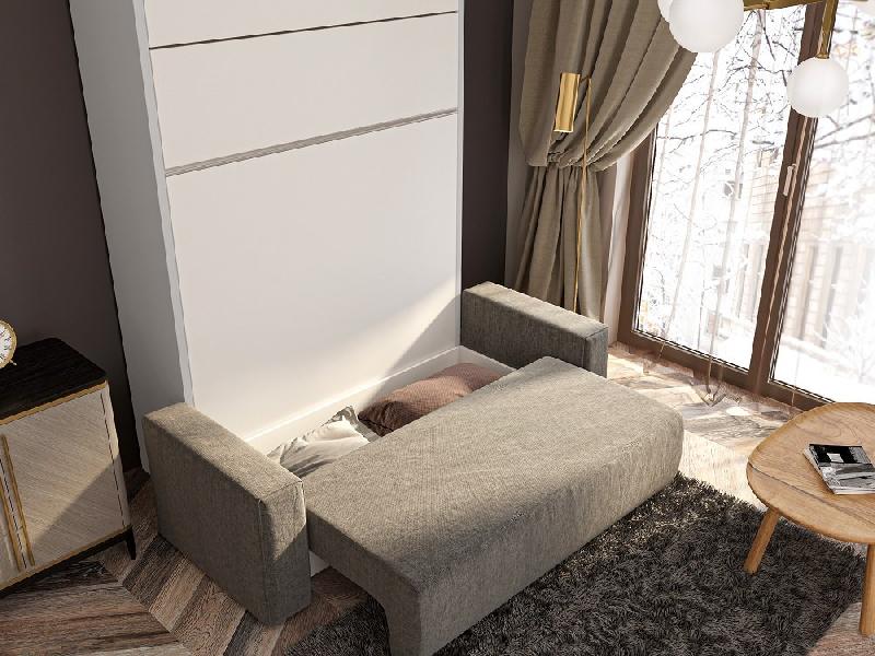 FALCON SOFA - Armoire lit escamotable avec canapé intégré - Couchage 140x200 cm - Tendance et haut de gamme_3