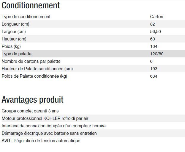 Technic 6500 E AVR UK - Groupe électrogène Kohler - Puissance max 6,30 kW - 50 Hz - 230 V_3
