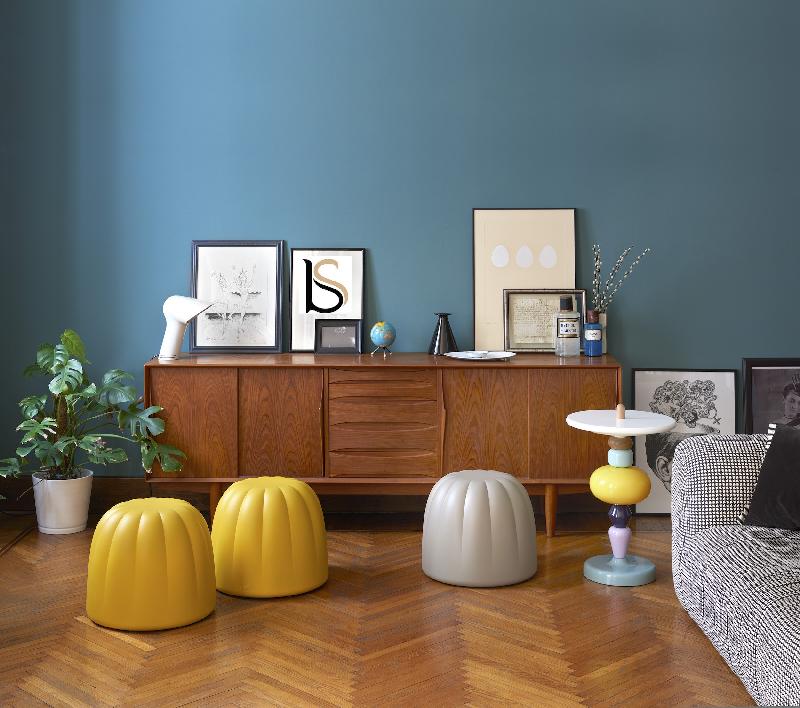 Pouf design Gelée - Slide - Jaune_3