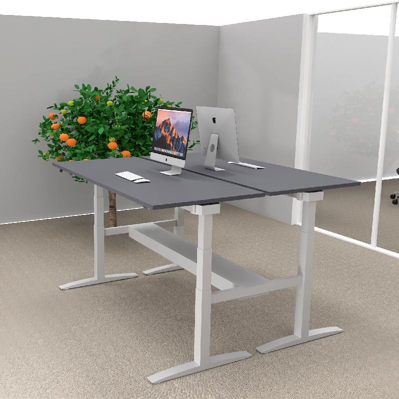 Bureau bench réglable en hauteur UP - Mobel Linea - Non, 160, Alu, Anthracite_0