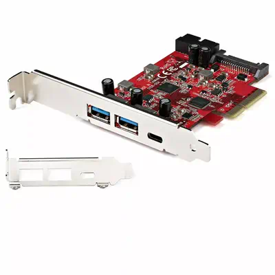 Carte PCI Express USB 5 Ports - Carte PCIe USB 3.2 Gen 2 (10Gbps) avec 1x USB-C & 2x USB-A - 1x IDC_3