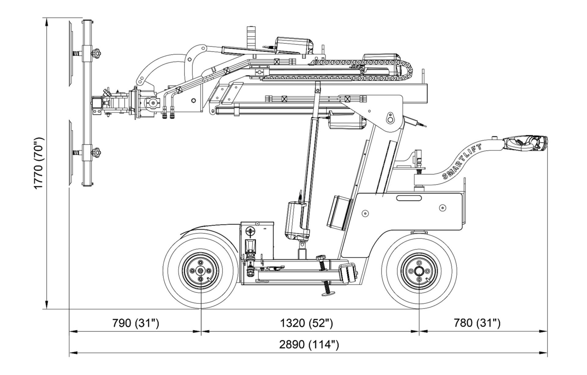 Robot de pose de vitrages lourds Smartlift SL 609 Outdoor, longue durée de vie_3