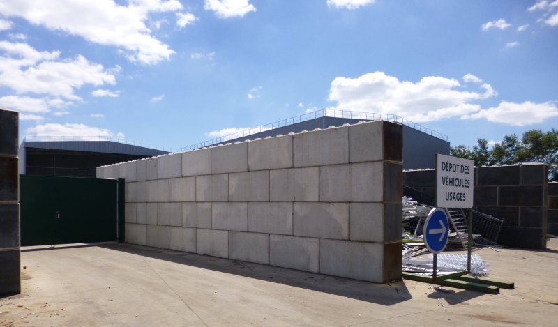 Bloc béton 60x60x60cm pour construction rapide