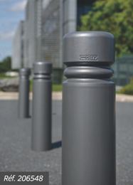 Borne inox - tube en acier inoxydable 304 brossé Ø 154 et 220 mm - épaisseur 2 mm - pommeau inox brossé_3