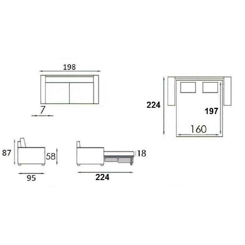 Canapé 3-4 places Eclipse convertible express 160 cm - matelas 18 cm microfibre taupe - ouverture rapide_3