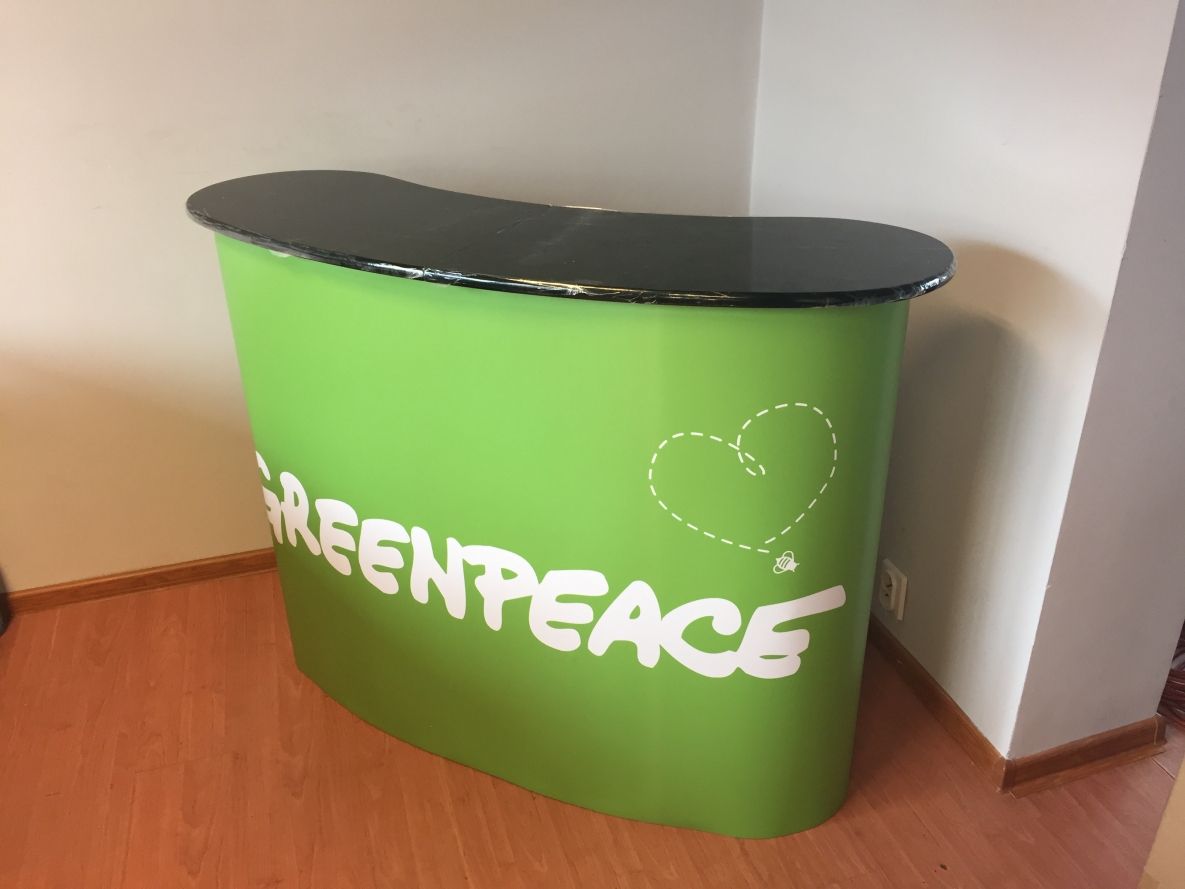 Comptoir pliable parapluie taille L - 2x2 avec plateau 40x130 cm et étagère intérieure_3