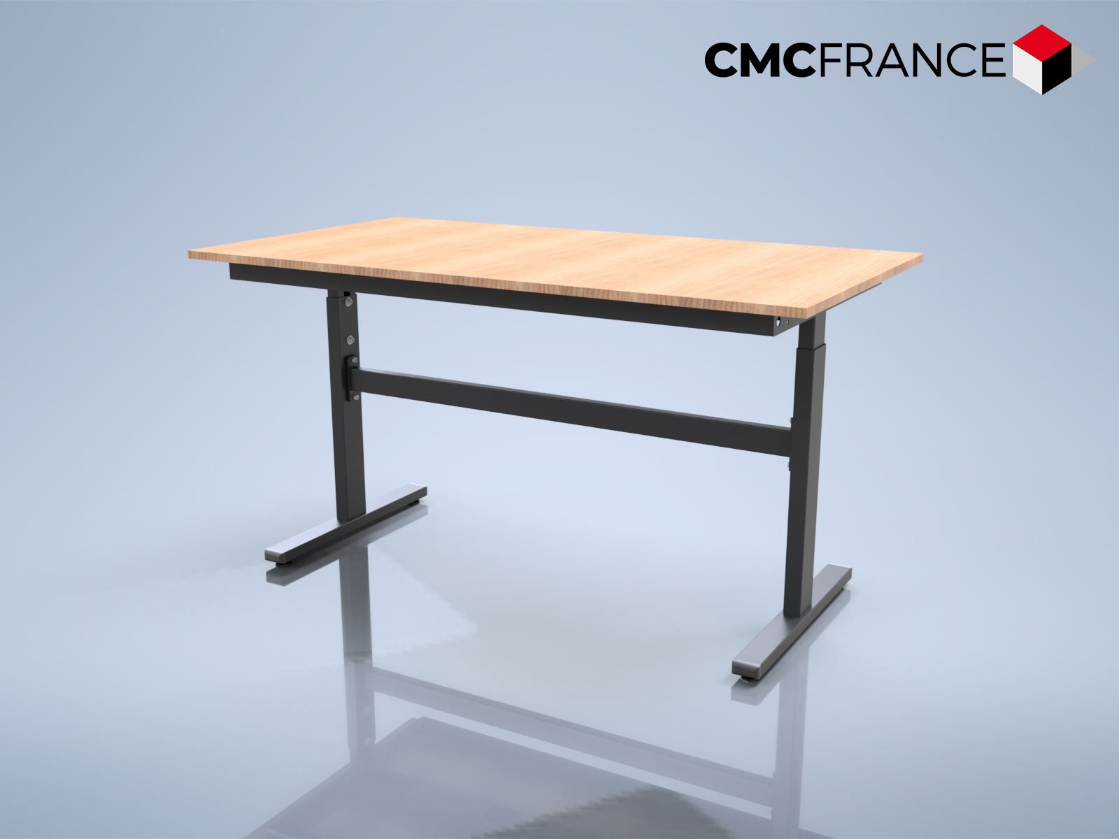 Table de travail Ergoflex - robuste, réglable en hauteur mécanique ou électrique - usage industriel et bureautique_3