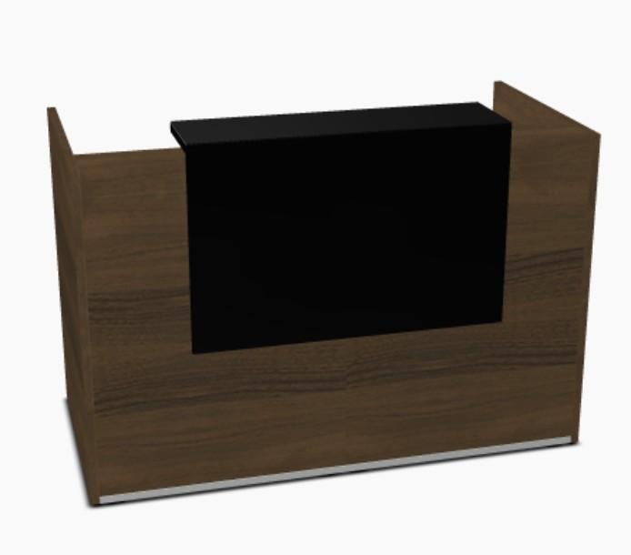 Comptoir d'accueil lumineux pour 2 personnes TERA  - MDD - 206, Noyer Canaletto, Noir_3