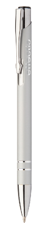 Stylo à bille twist en aluminium - finition caoutchoutée et gravure laser effet miroir - encre bleue_3