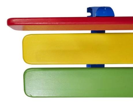 Banc Mora Junior en bois exotique - finition laquée - longueur 1500 mm - hauteur d’assise 270 mm - structure en fonte d’acier peinte_3