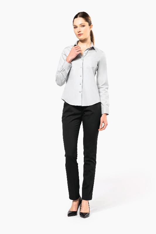 Chemise de travail femme en popeline 100% coton - Manches longues - Réf : K542 - Marque Kariban_3