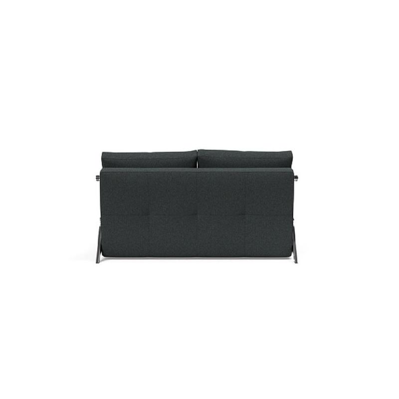 Innovation Living - Canapé design Cubed 02 Chrome convertible 200x160 cm - Tissu bouclé Black Raven_3