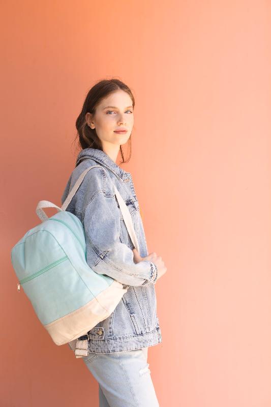 Sac à dos essentiel en coton - Kimood - Réf: KI0185 - Fond contrasté - 210 g/m²_3