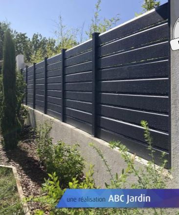 Clôture PVC pleine gris anthracite - MAGMA - Gamme Tendance - plaxage anti-UV, sur-mesure, garantie 10 ans_3