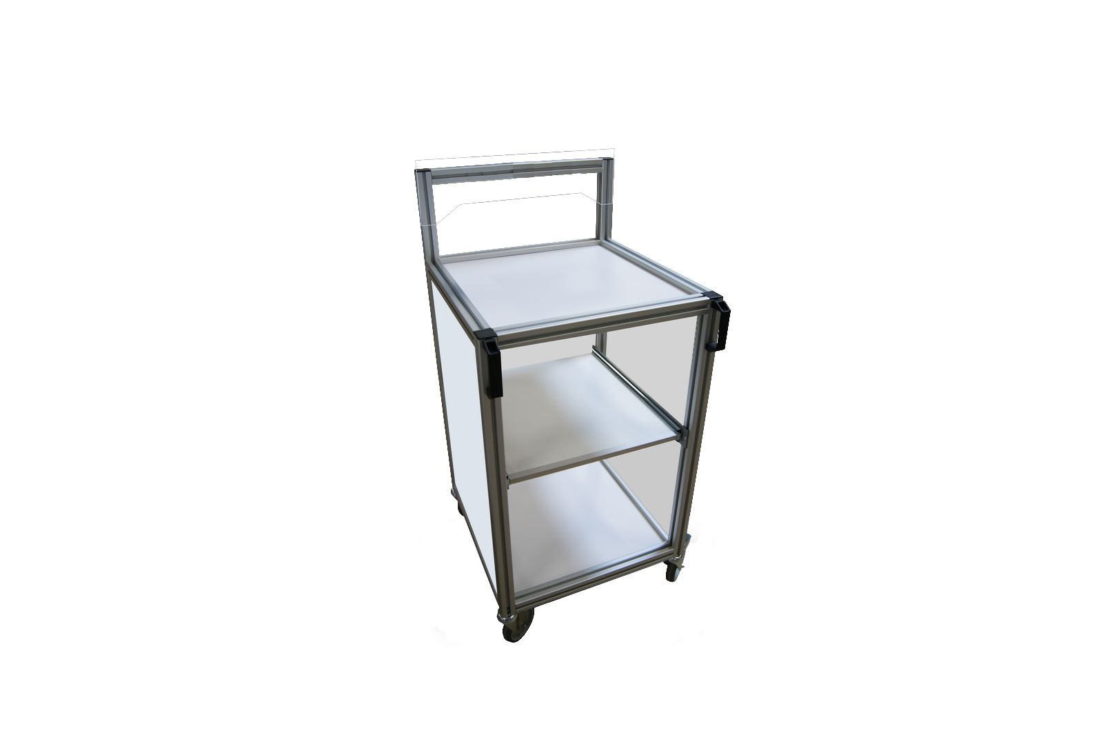 Powertec 2 - Chariot informatique mobile protégé 3 faces - Dimensions L600 x P610 x H1015 mm_3