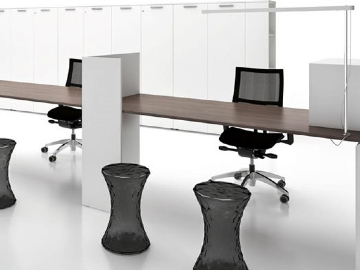 Banque d'accueil linéaire et contemporaine - YO - Design moderne, modulaire et personnalisable_3