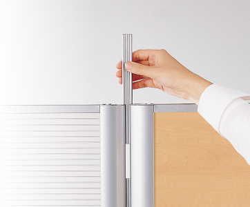 Cloison K-PLUS modulable avec charnières brevetées