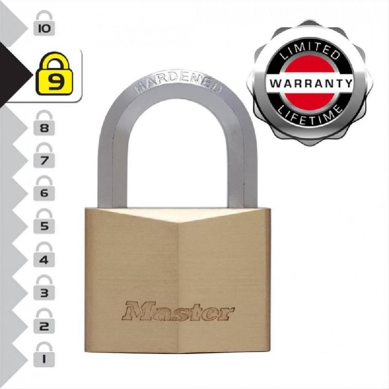 Cadenas à clé MASTER LOCK - laiton massif 60 mm - haute résistance et sécurité accrue_3