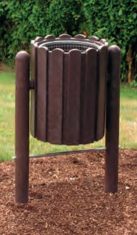 Corbeille publique 4 ronde SCORI - 55 litres - Résistant aux intempéries - Extensible_3