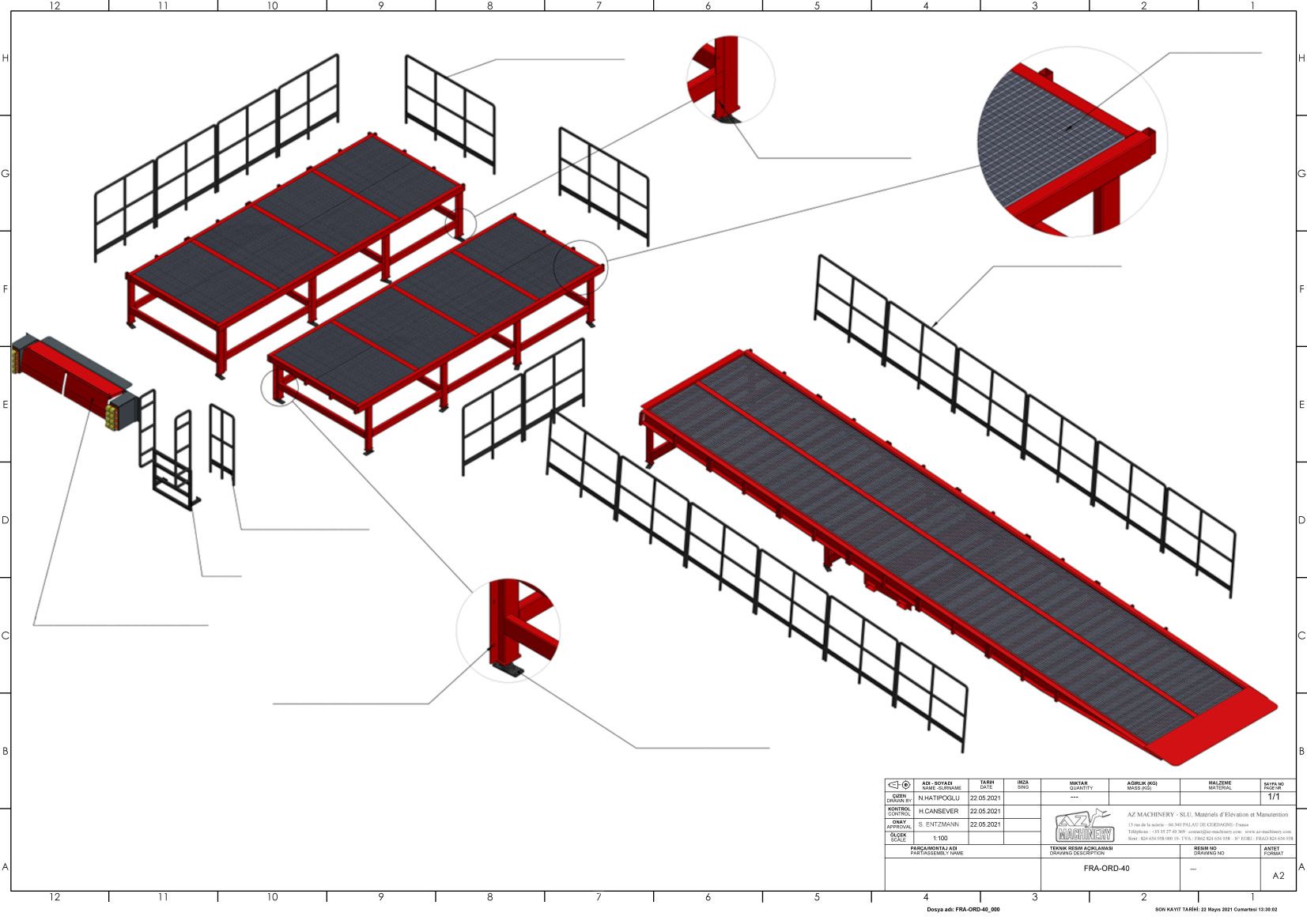 Rampe fixe avec hauteur de quai ajustable - Capacité 6 à 30T - Plateforme AZ Ramp sur-mesure et conforme aux normes CE_3