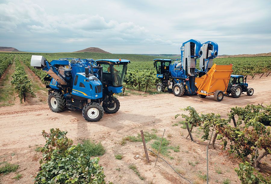 9090x-dual new holland vigne-convoyeur latéral machine à vendanger - new holland - bennes en acier inoxydable (litres)	1600 + convoyeur latéral_3