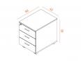 Caisson mobile 3 tiroirs bicolore CLASSIC - Kesiolt_3