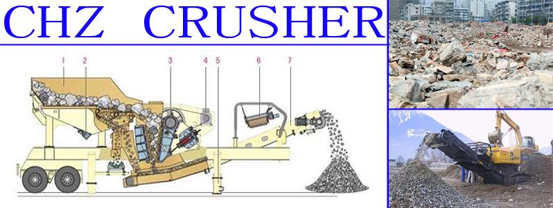 Broyeur industriel pour blocs de béton, scories et briques usagées