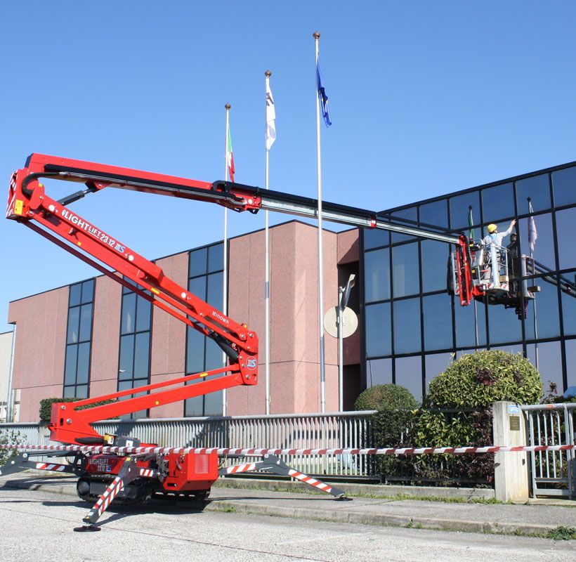 Lightlift 23.12 iiis - nacelle araignée - hinowa s.P.A. - capacité nacelle chenillée 120kg à 200kg_0