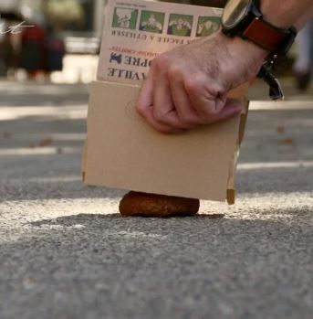 Ramasse crottes cartonné - 100 % biodégradable et compostable - carton de 720 sachets - imprimé 'J’aime ma ville propre' - Fabriqué en Europe_3