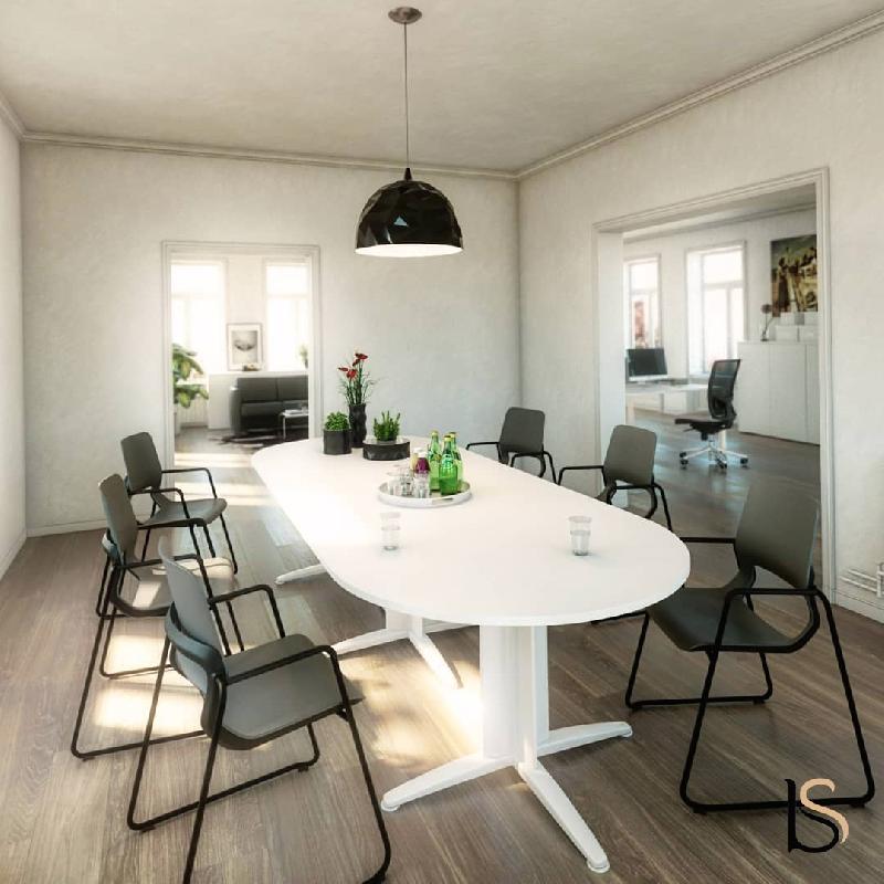 Table de réunion ovale évolutive Sigma - Mobel Linea - Anthracite, Gris, 300_3