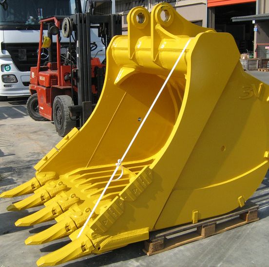 Wgs069-100 - Godets squelettes et claire-voie Trevibenne - 1000 mm - Lame Hardox 400 avec dents à pénétration_3