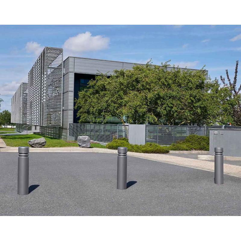 Borne métallique City - design classique - ref : 206548.Gpro - tube acier Ø160 mm - hauteur 675 mm_3