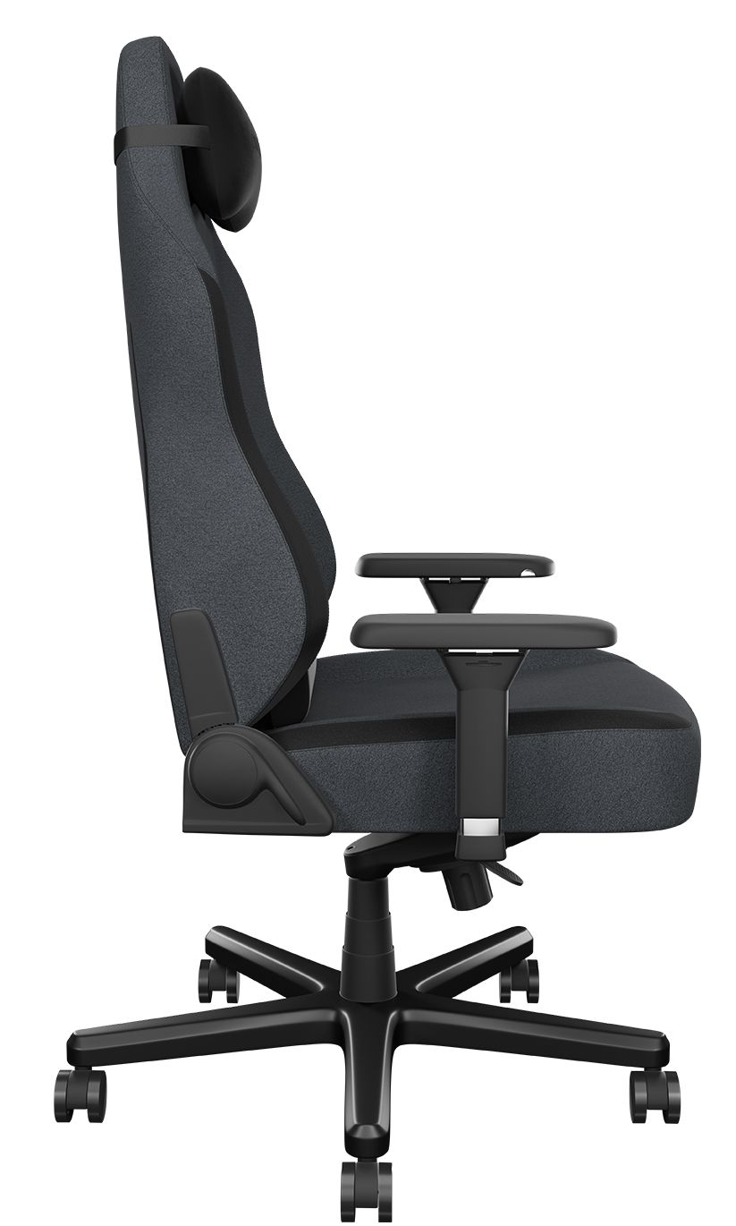 Siège réglable en tissu déperlant avec mousse de haute densité 55 kg/m3 - ORAXEAT TK800F - Gris foncé / Noir - Réf : ORX_TK800F_BKLG_3