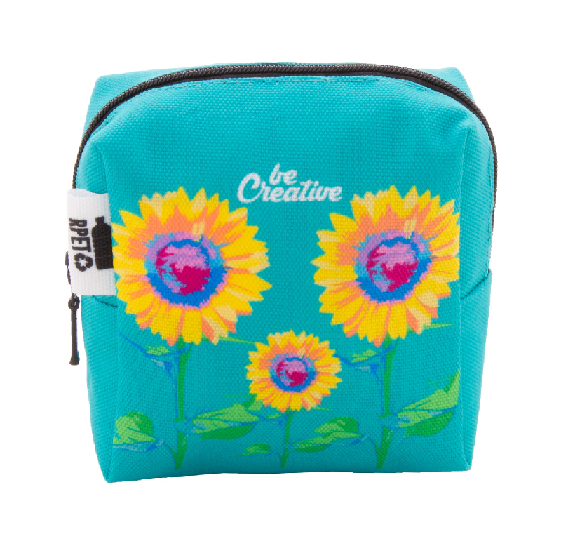 Trousse de maquillage personnalisée - polyester RPET 600D - impression sublimation - forme carrée - 50 pièces minimum_3