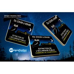 Panneau extinction de l'éclairage public - personnalisable - aluminium ou résine - tailles normées disponibles_3
