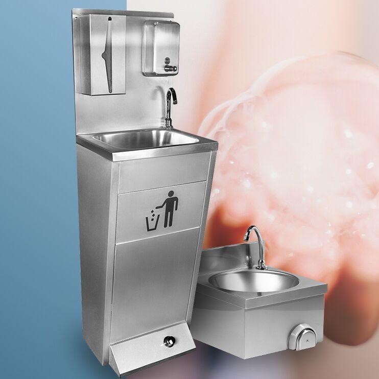 Lave-mains avec pédale et distributeur de savon_3