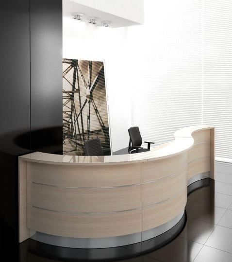 Banque  d'accueil moderne et fonctionnelle  pour un espace professionnel accueillant_3