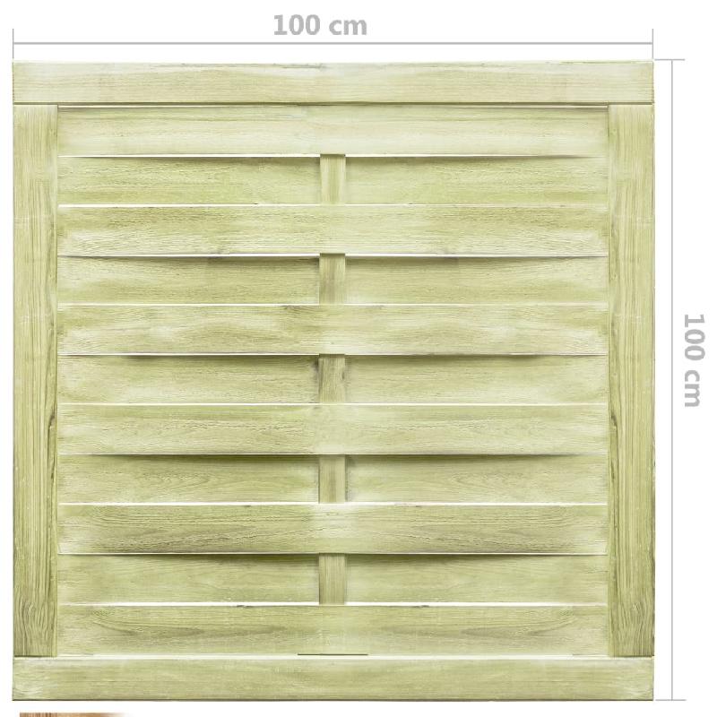 Vidaxl portillon bois de pin imprégné 100x100 cm vert 45309_3