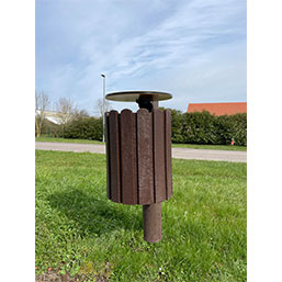 Corbeille tri sélectif 100 % plastique recyclé - FRANCFORT - Volume 55L - Couvercle multicolore_3