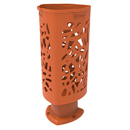 Corbeille publique en polyéthylène moulé haute densité - Traitée anti-UV et anti-graffiti - Modèle Mantille_3