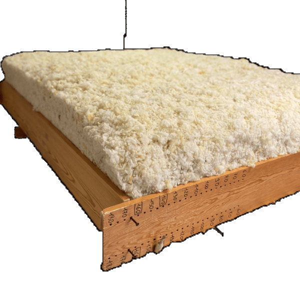 Matelas pure laine - fait main - 18 cm de hauteur - laine Blanche du Massif Central - coton bio GOTS_3