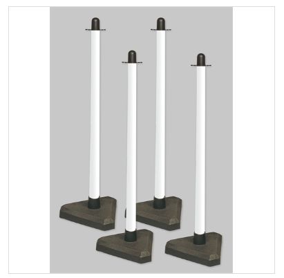 Poteau de signalisation - direct signaletique - lot de 4 poteaux quatro lestés 3,5 kg_3