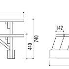 Table pique nique Dortmund en bois autoclave résineux non verni avec ou sans dossiers haut_3