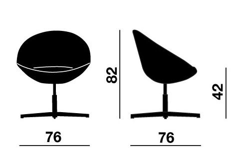 Fauteuil d'accueil Design AGIO - Offisit - Bleu foncé_3